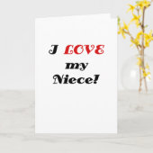 Carte J'aime ma nièce (Fleur jaune)