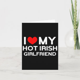 Carte J'aime ma petite amie irlandaise sexy fille irland