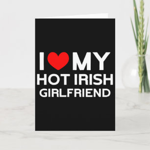 Carte J'aime ma petite amie irlandaise sexy Fille irland