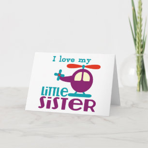 Carte J'aime ma petite soeur