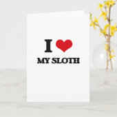 Carte J'aime ma Sloth (Fleur jaune)
