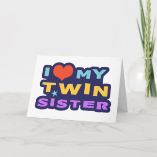 Carte J'Aime Ma Soeur Twin