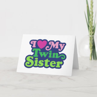 Carte J'Aime Ma Soeur Twin