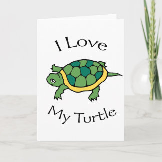 Carte J'aime ma tortue