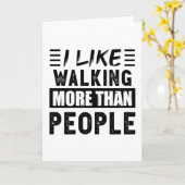 Carte J'aime marcher plus que les gens drôles (Fleur jaune)