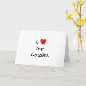 Carte J'Aime Mes Cousins (Fleur jaune)