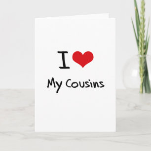 Carte J'aime mes cousins