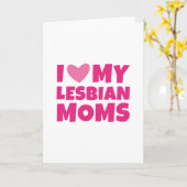 Carte J'aime mes mamans lesbiennes (Fleur jaune)