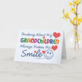 Carte J'aime mes petits-enfants (Fleur jaune)