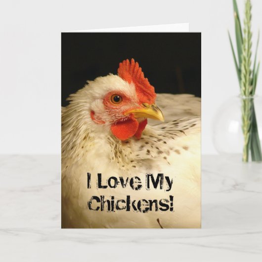 Carte J'Aime Mes Poulets ! (Devant)