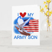 Carte J'aime mes T-shirts et cadeaux de fils d'armée (Fleur jaune)