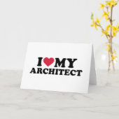 Carte J'aime mon architecte (Fleur jaune)