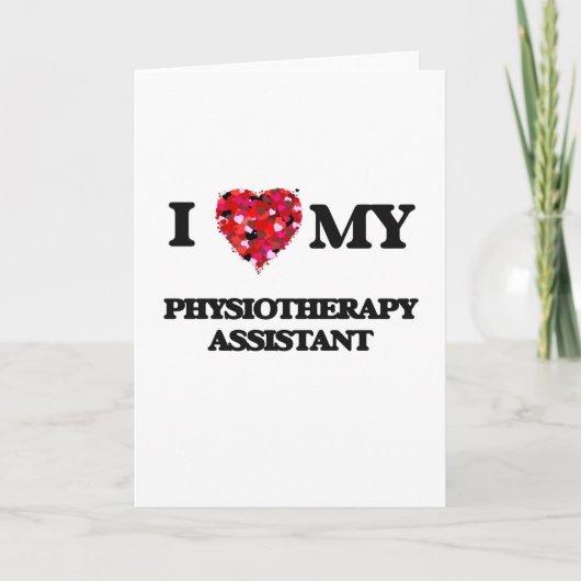 Carte J'aime mon assistant de physiothérapie (Devant)