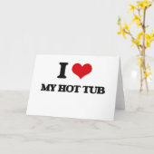 Carte J'aime mon baquet chaud (Fleur jaune)