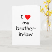 Carte J'aime mon beau-frère (Fleur jaune)
