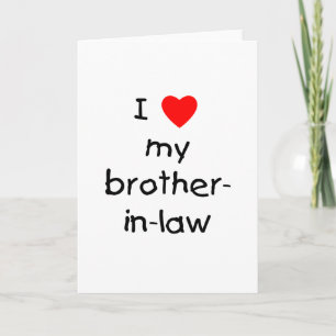 Carte J'aime mon beau-frère