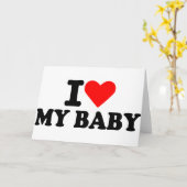 Carte J'aime mon bébé (Fleur jaune)