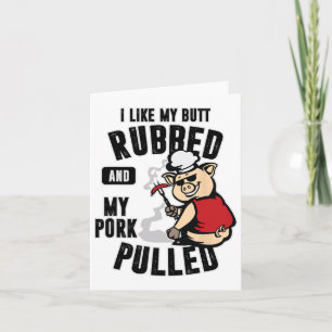 Carte J'Aime Mon Beurre Et Mon Porc Tiré Chemise Mea