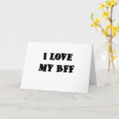 Carte J'aime mon BFF (Fleur jaune)