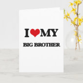 Carte J'aime mon Big Brother (Fleur jaune)