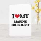 Carte J'aime mon biologiste marin (Fleur jaune)