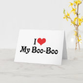 Carte J'aime mon Boo Boo (Fleur jaune)