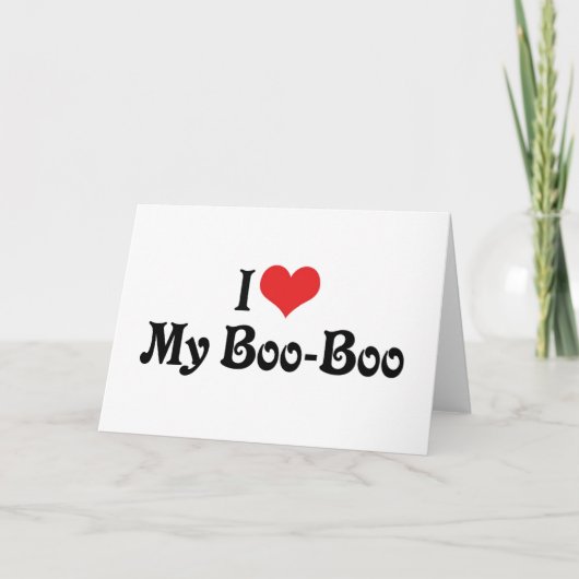 Carte J'aime mon Boo Boo (Devant)