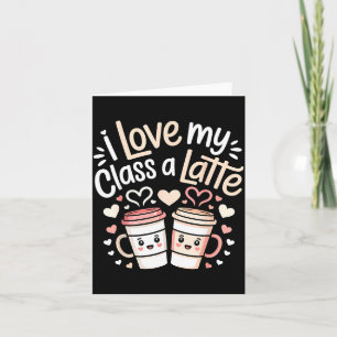 Carte J'aime mon café au lait de classe pour la Saint-Va