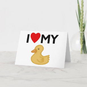 Carte J'Aime Mon Caoutchouc En Caoutchouc