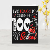 Carte J'aime mon Cl pour 100 jours d'école Enseignant Sa (Fleur jaune)