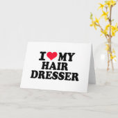 Carte J'aime mon coiffeur (Fleur jaune)