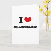 Carte J'aime mon coiffeur (Fleur jaune)