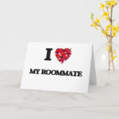 Carte J'Aime Mon colocataire (Fleur jaune)