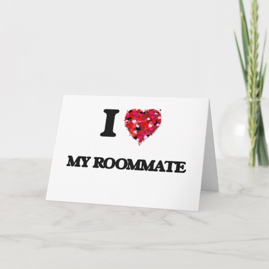 Carte J'Aime Mon colocataire (Devant)