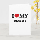 Carte J'aime mon dentiste (Fleur jaune)