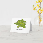 Carte J'aime mon EDAMAME (Fleur jaune)