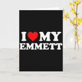 Carte J'aime mon Emmett  (Fleur jaune)