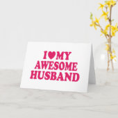 Carte J'Aime Mon Étonnant Mari (Fleur jaune)