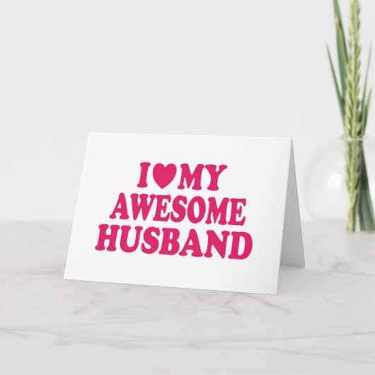 Carte J'Aime Mon Étonnant Mari (Devant)