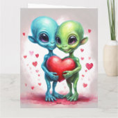 Carte J'aime mon extraterrestre (Dos)