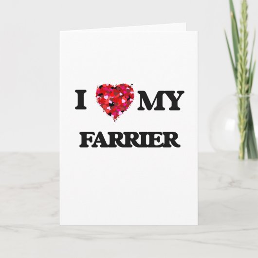 Carte J'aime mon Farrier (Devant)