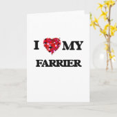 Carte J'aime mon Farrier (Fleur jaune)