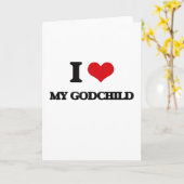 Carte J'aime mon filleul (Fleur jaune)