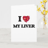 Carte J'Aime Mon Foie (Fleur jaune)