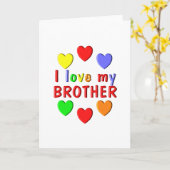 Carte J'aime mon frère (Fleur jaune)