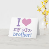 Carte J'Aime Mon Frère Bébé (Fleur jaune)