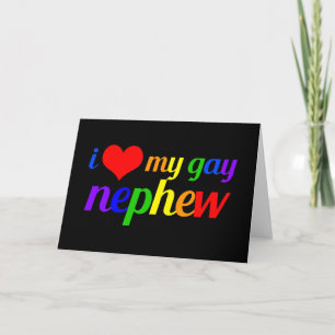 Carte J'Aime Mon Gay Nephew Fière Tante Oncle