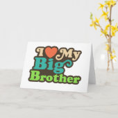 Carte J'Aime Mon Grand Frère (Fleur jaune)