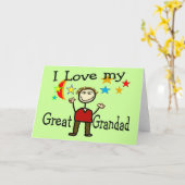 Carte J'Aime Mon Grand-Père (Fleur jaune)