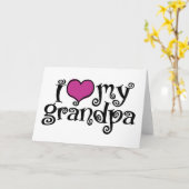 Carte J'Aime Mon Grand-Père (Fleur jaune)